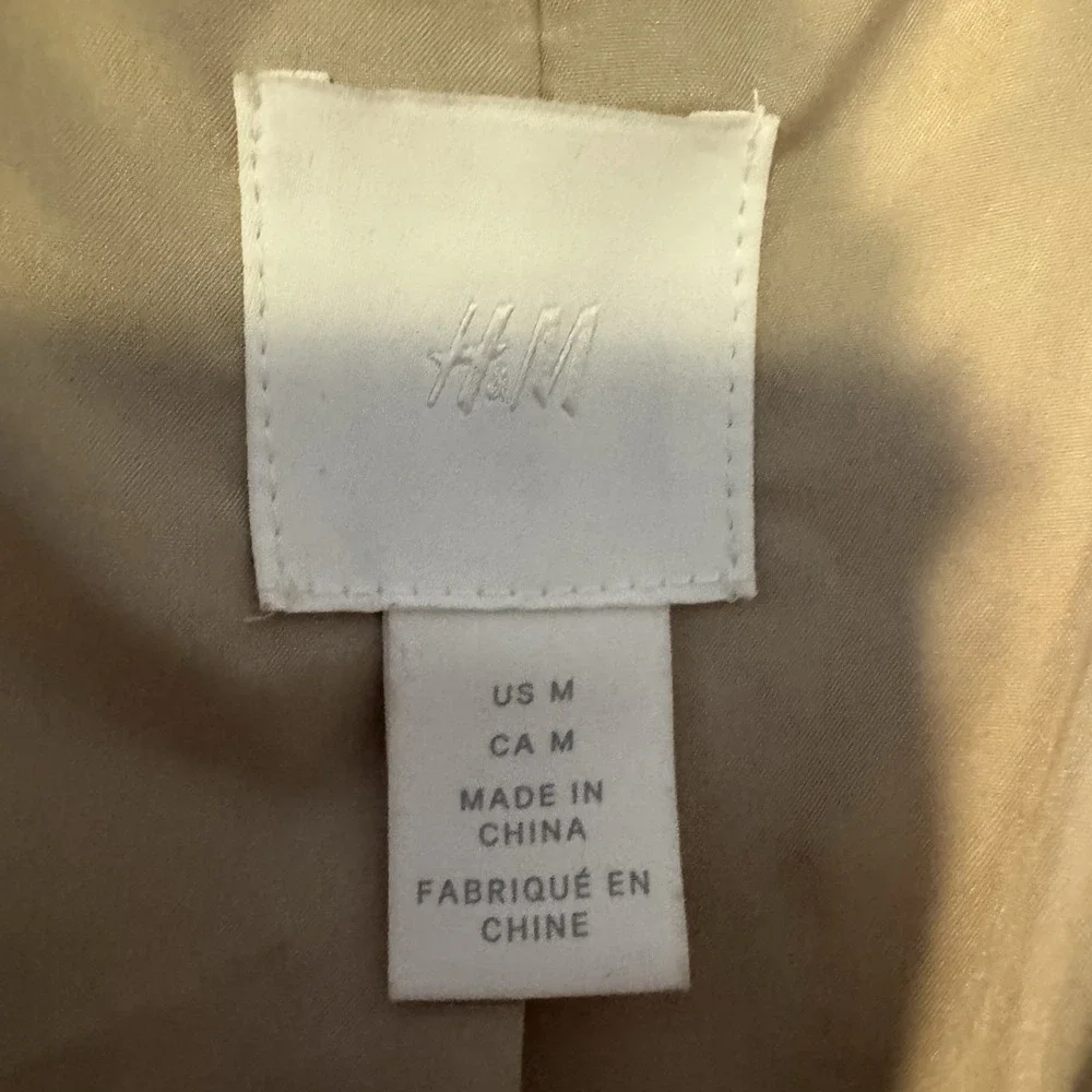 MOB WIFE Luxury Cream Faux Fur Cropped‎ Jacket Coat H&M Plush Shag Glam M
